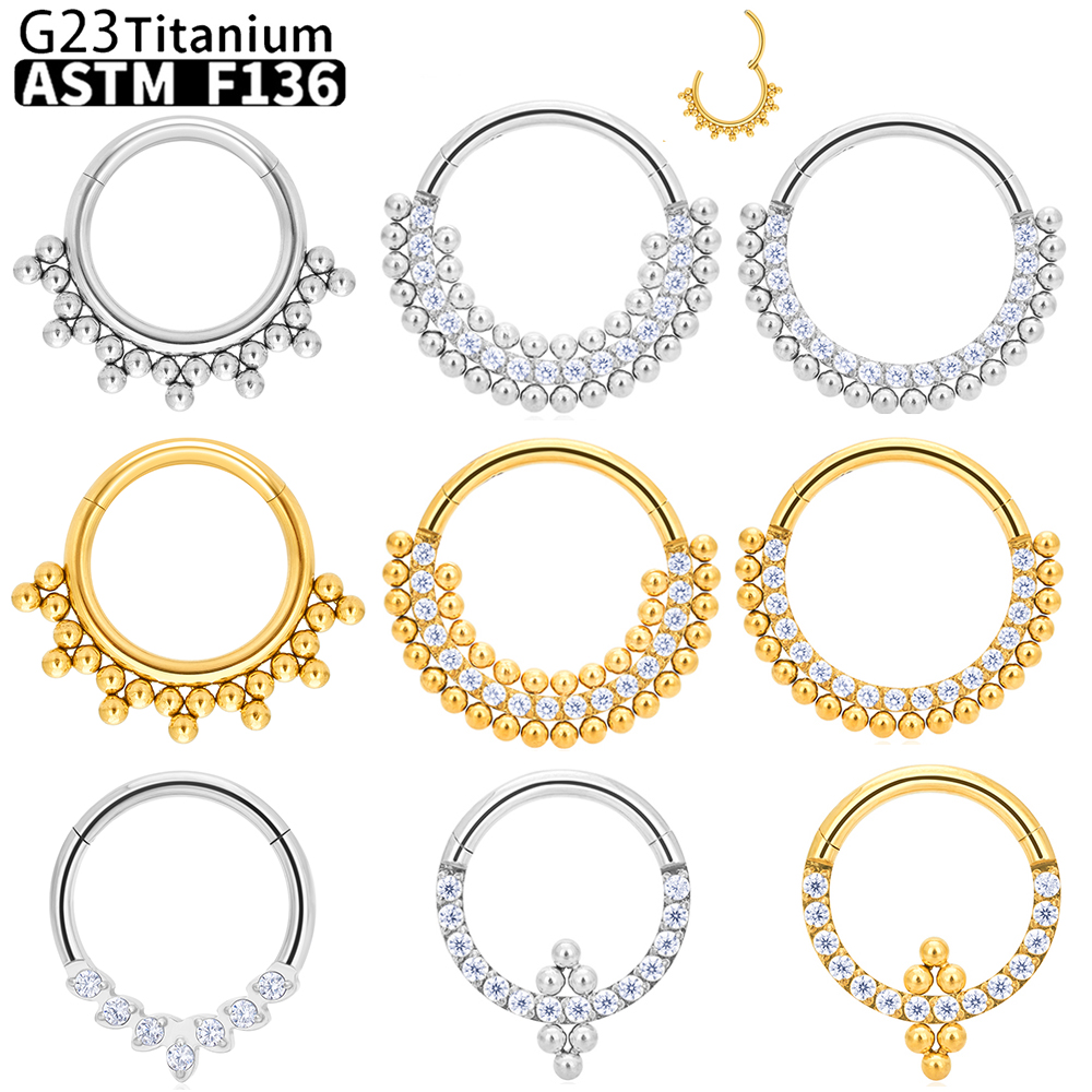 G23 titanium piercing neusring lichaamsjuwelen oorringen astm  f136 kraakbeen tragus diafragma titanium scharnier