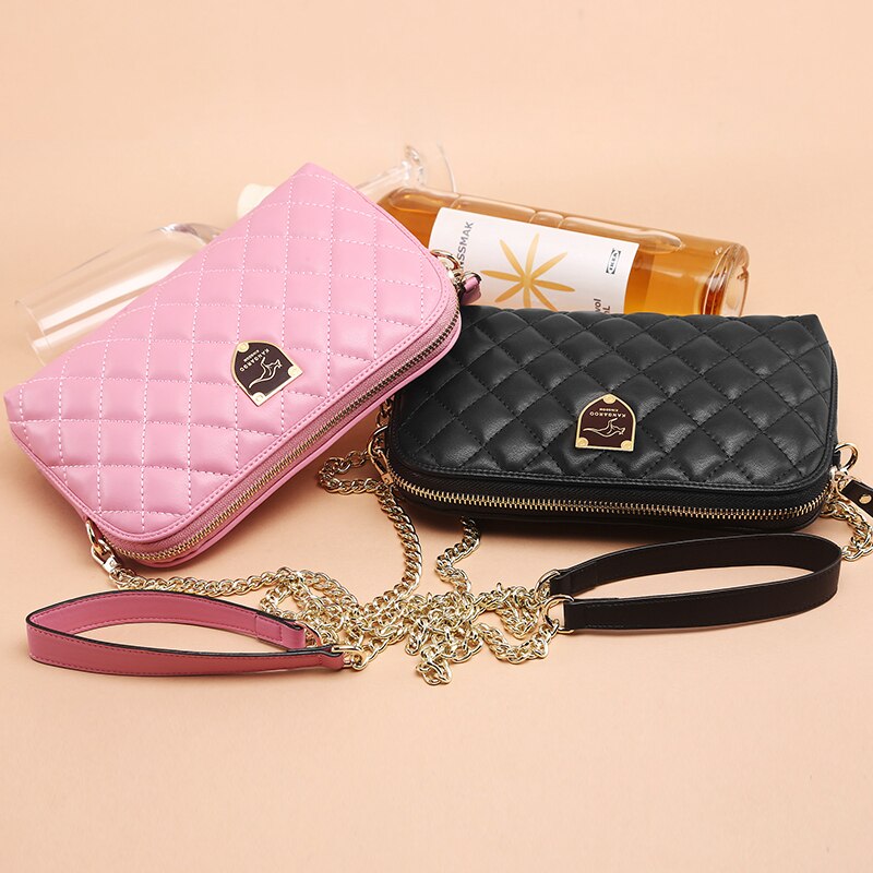 Kangaroo Kingdom Pu Leather Women Bag Plaid Small Women Messenger Bags