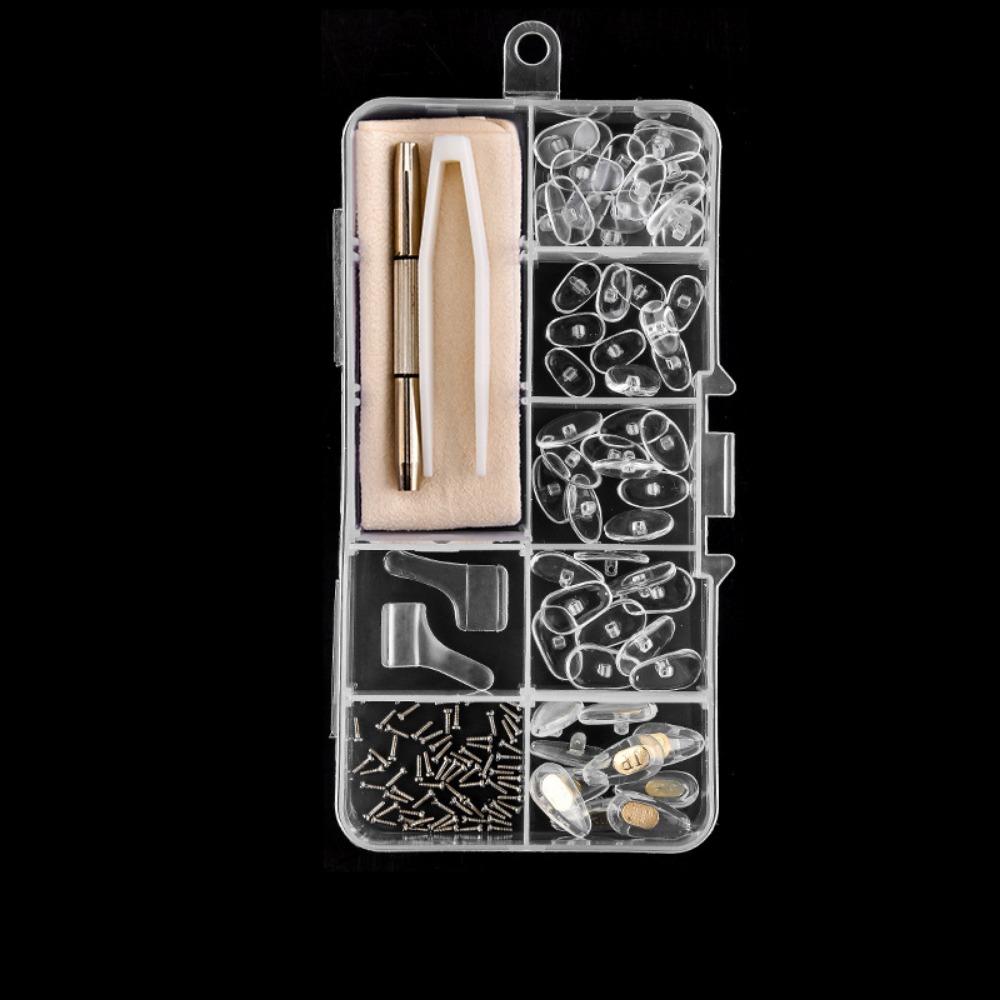 Kit de réparation de lunettes en Silicone, plaquettes nasales antidérapantes remplaçables, Kit de réparation universel et Durable, outils de réparation de lunettes, accessoires de réparation: vert militaire