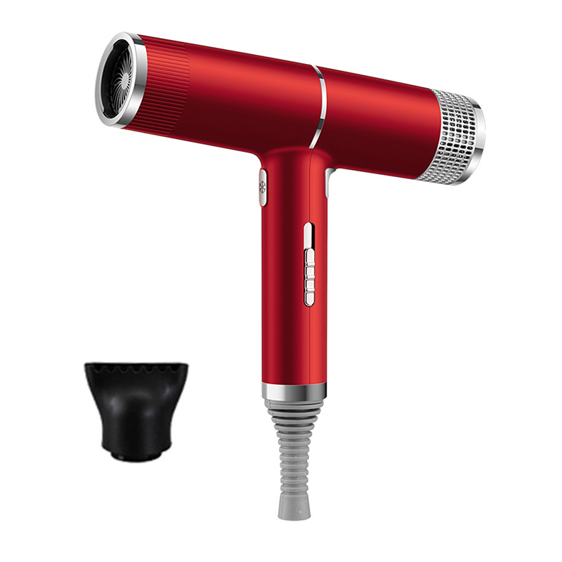 Portable and cold air ultra quiet negative ion hair dryer 700W high speed motor powerful hair dryer: Red / UK
