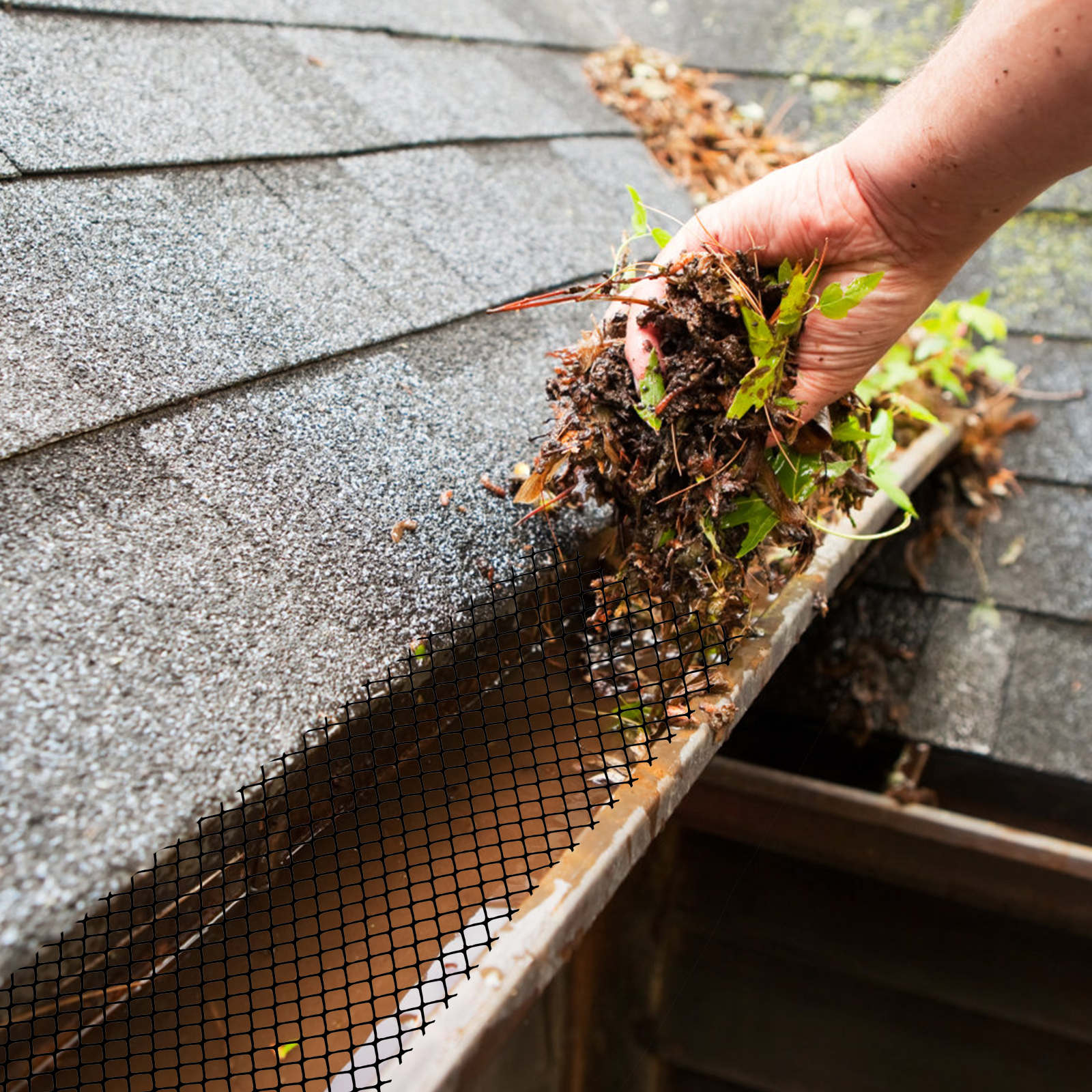 Gutter Guard Mesh 6 Inch Micro Leaf Filter Drain Cover Anti-Clogging Abs Plastic Netting Roof Garden Balcony Gutter Covers