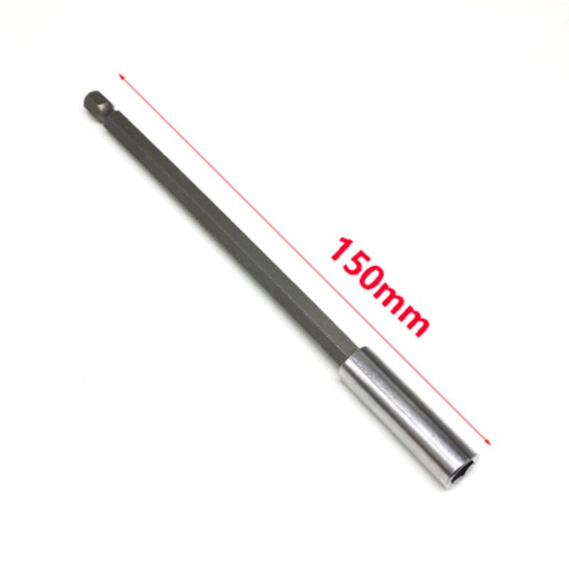 60/100/150/200mm sekskantstang skaft langt håndtak skrutrekker spissholder hurtigskift håndverktøy stikkontakt forlengelsesbits: 150mm