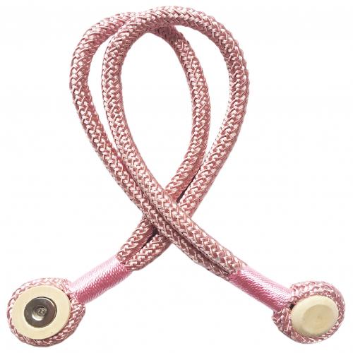 Trwała podwójna lina magnetyczna drewniana klamra klamra magnetyczna oprawa z kurtyną klamra lina taśma robić marszczenia zasłna pasek ozdoba domu: Różowy