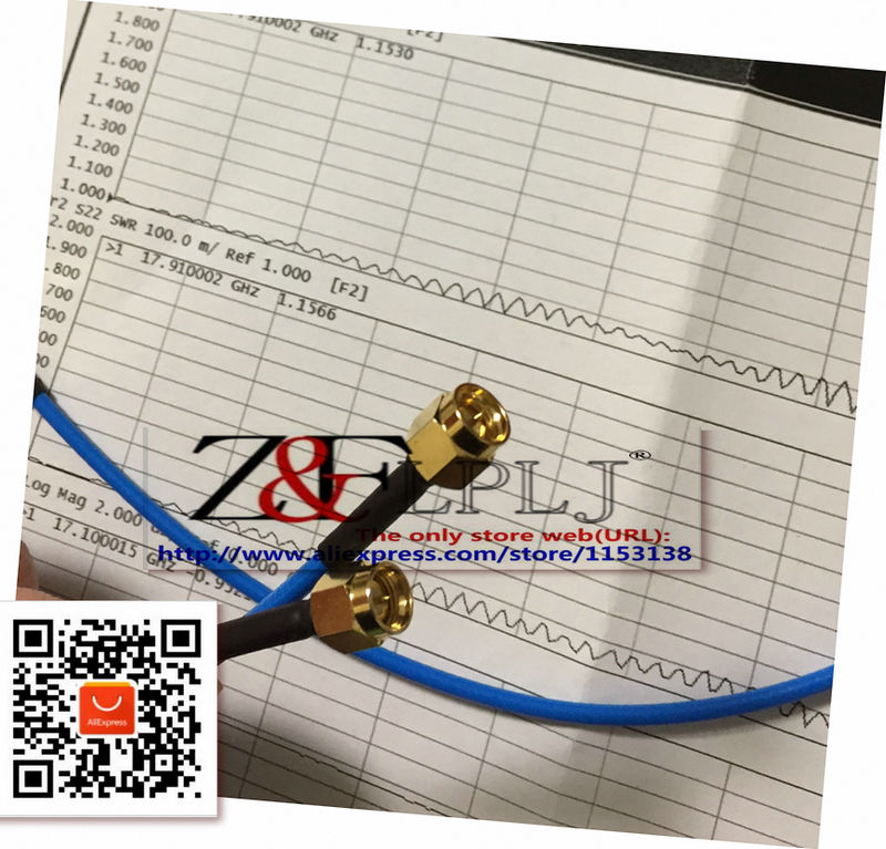 SS405-18GHZ SMA high frequency test cable SS405 / RFSS405PUR line / With connector: male to male ,SMA-J to SMA-J ,2PCS/LOT
