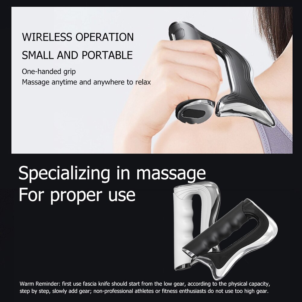 Myofascial Massager Hyperblade Soft Tissue Massage Sonic Vibration GuaSha Scraper Muscle Tissue Microcurrent Massager
