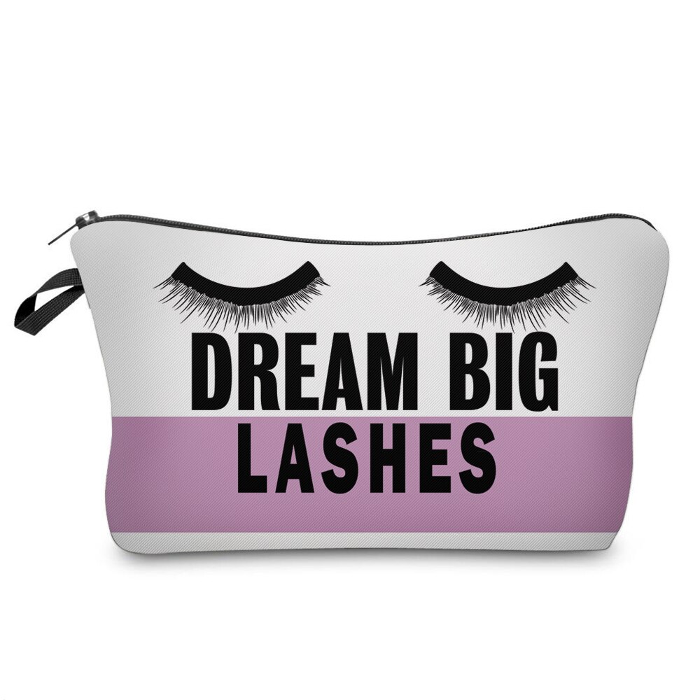 BBL "IK Mijn Wimpers" Brief Gedrukt Make-Up Tas Organizer voor Vrouwen Mode Koele Cosmetische Zakken Opslag Toilettas tas Neceser: 41151