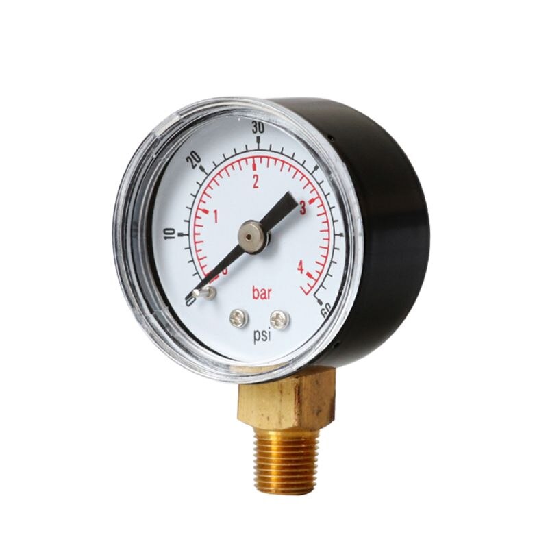 Manometer 40mm wijzerplaat 1/8\ " bspt verticaal 15,30,60.100,160 200, 300 psi & bar