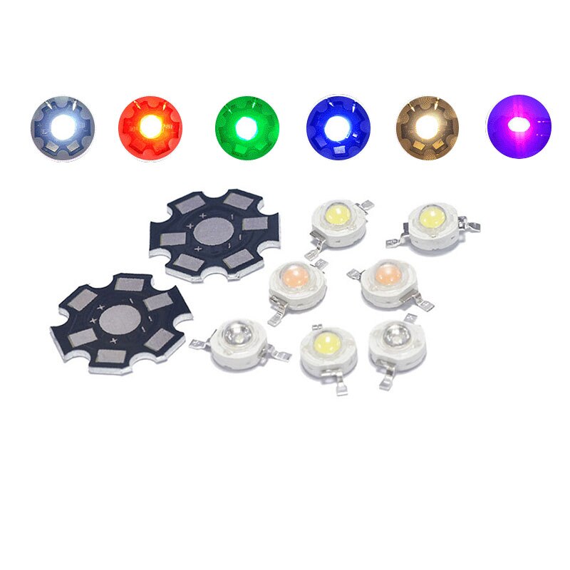 10PCS/LOT High power led beads 1w 3w 3.2V-3.6V white SMD Chip LED Diodes for DIY Bulb Light Beads For SpotLight Downlight Lamp