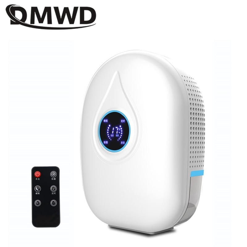 DMWD 500ML Household Mini Dehumidifier Air Dryer With Remote Control Basement Moisture Absorber For Bedroom LED Display 100-240V