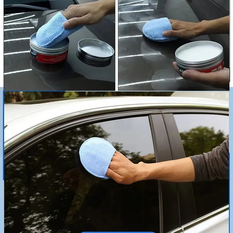 Almohadillas aplicadoras de detalles de coche, esponjas para el cuidado del coche, esponjas para pulir y encerado, esponjas de espuma de bolsillo redondo de microfibra suave, Herramientas de limpieza de coche, 10 Uds.