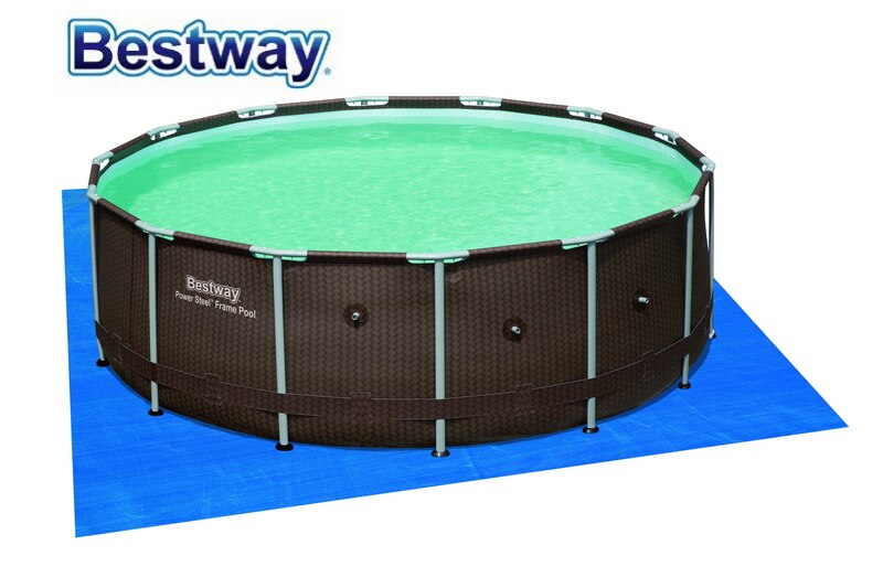 58003 bestway 4.88m*4.88m/16 ' x16 ' jordklud til overjordisk swimmingpool for at beskytte din pool mod skader