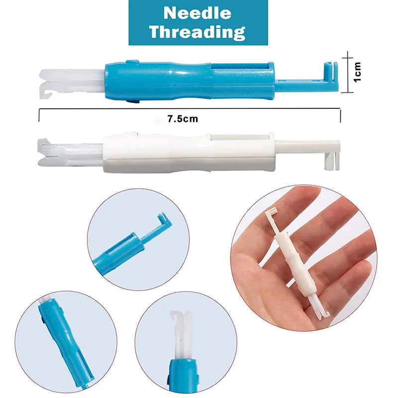 Enhebrador de agujas para máquina de coser, enhebrador automático de costura rápida, herramienta de inserción para máquina de coser, 1/3 Uds.
