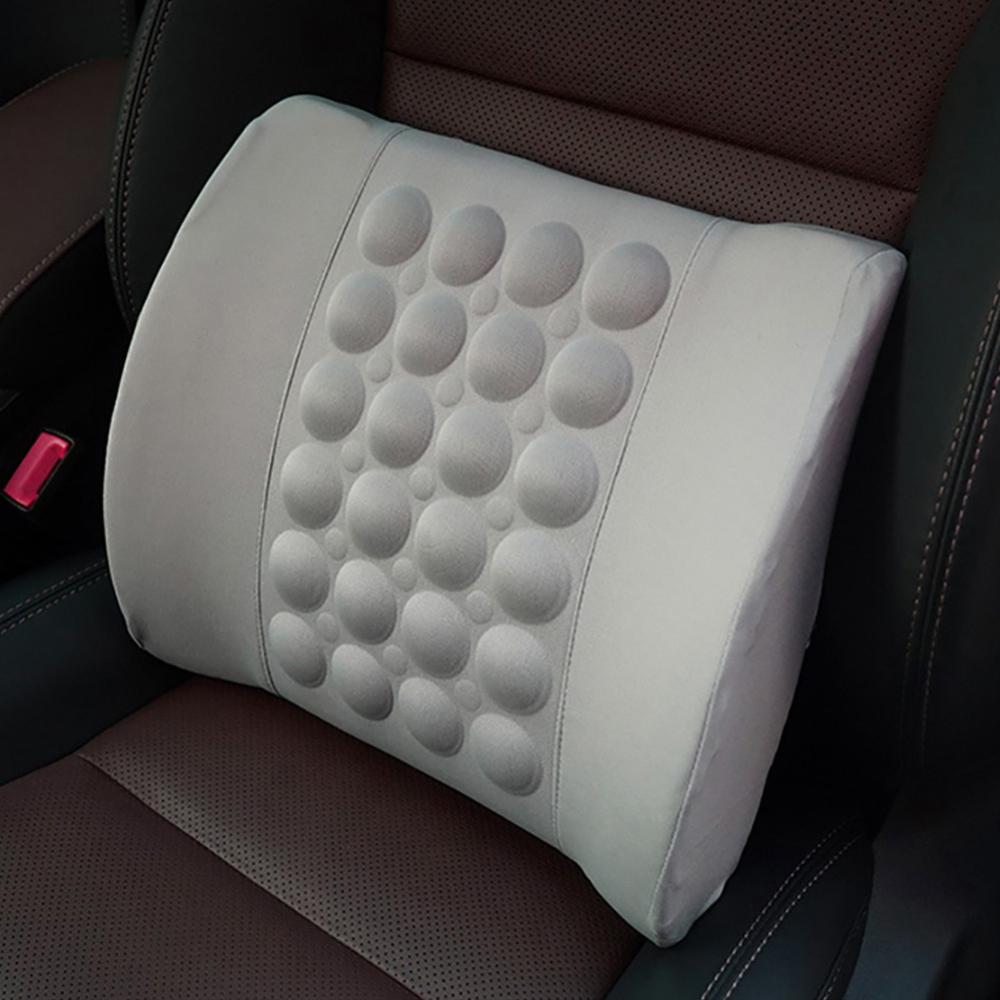 Asiento de coche de masaje eléctrico ajustable, cojín de soporte de cintura de esponja suave