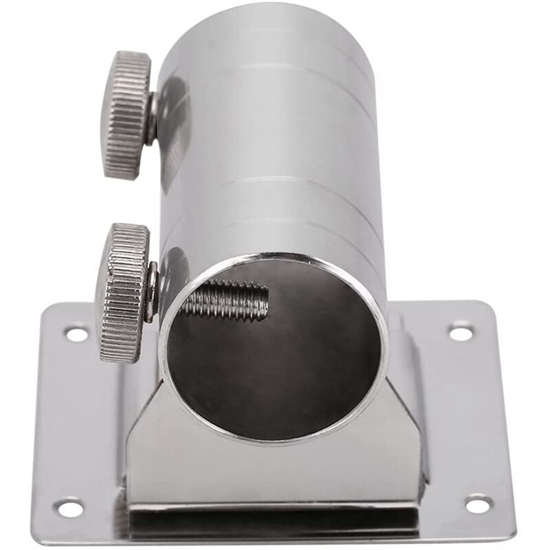 Soporte de Base de paraguas de pesca, Base de soporte abrazadera pedestal de paraguas de acero inoxidable ajustable para caja de pesca