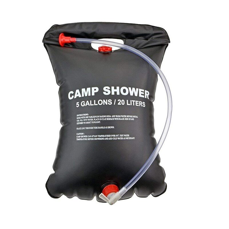 2 x 20L Camping Shower bag- Portable Solar Heated 5 Gallon/20 Litre ...