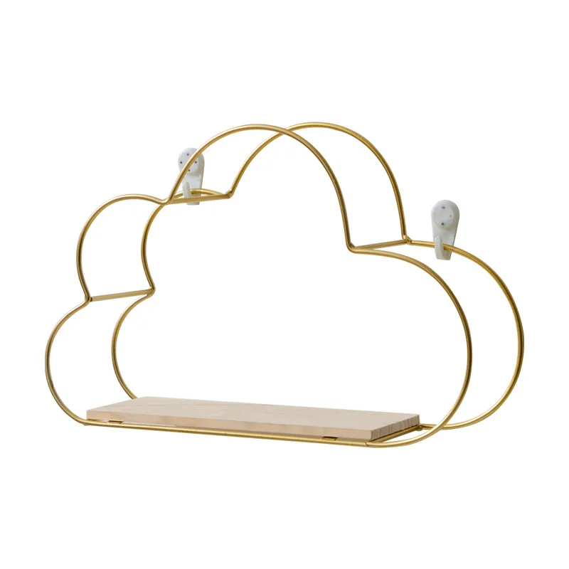 Kreative Wolke Eisen Regal Zauberstab Regal Holz Schindel nordisch Stil Dekoration freundlicher Zimmer Dekoration Anzeige-ständer