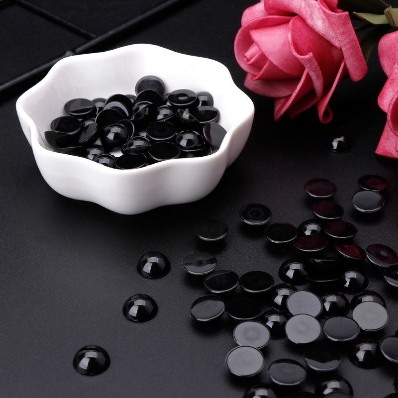 Ojos de seguridad de plástico negro para niños, muñecos de oso, marionetas de animales, manualidades, Juguetes DIY, 6-18mm, 100 Uds.