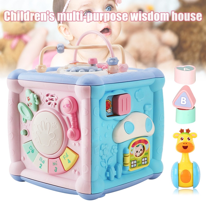 Multifunzione Scatola Del Gioco Giocattolo con Il Telefono di Musica Del Tamburo Luce per I Bambini Del bambino Educativi BM88