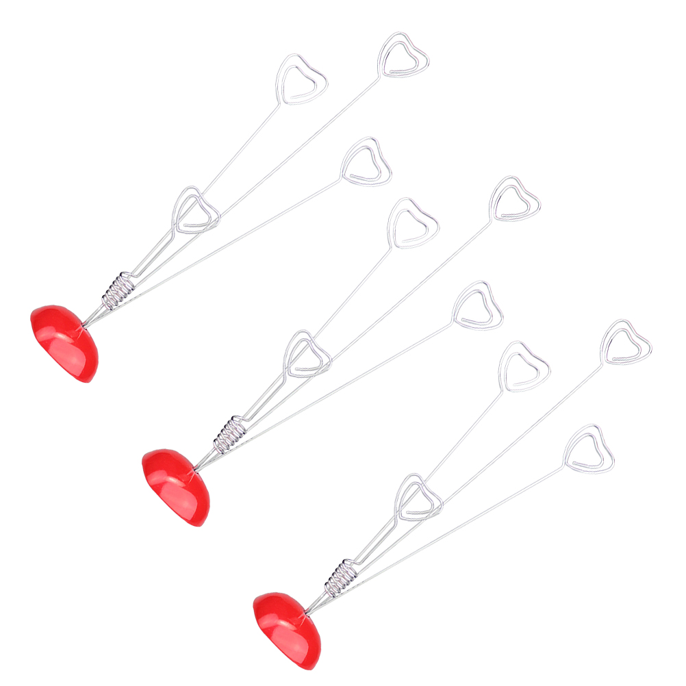 Support pour bloc-notes en résine, 3 pièces, pince pour photos de bureau, cœur