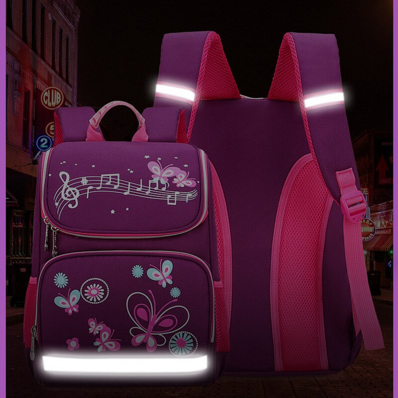 1-5 Grade enfants sacs d'école enfants sac à dos école pour garçons filles école sac à dos enfant étanche grand papillon sac à dos enfants