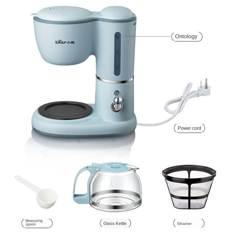 220V Espresso coffee machine Drip coffee maker 600ml Teapot Glass Bottle Coffee Powder Drip Proof Filter Insulated Teapot EU US