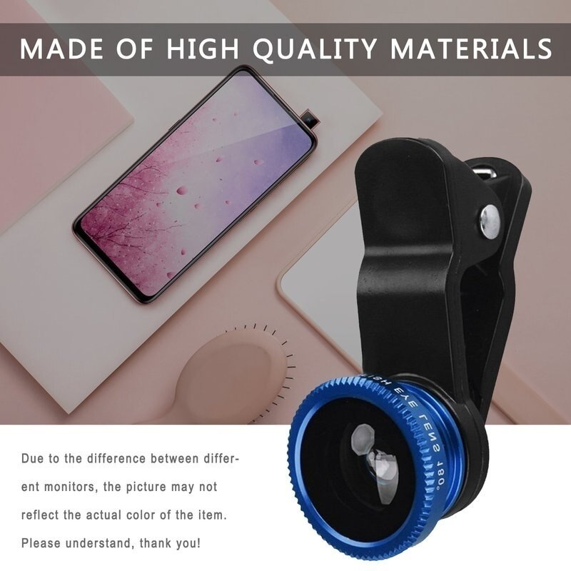 0.67x vidvinkel makro fiskeøje linse telefon universal 3 in 1 fiskeøje linse til iphone xr xs max  x 8 7 6 plus se kamerasæt