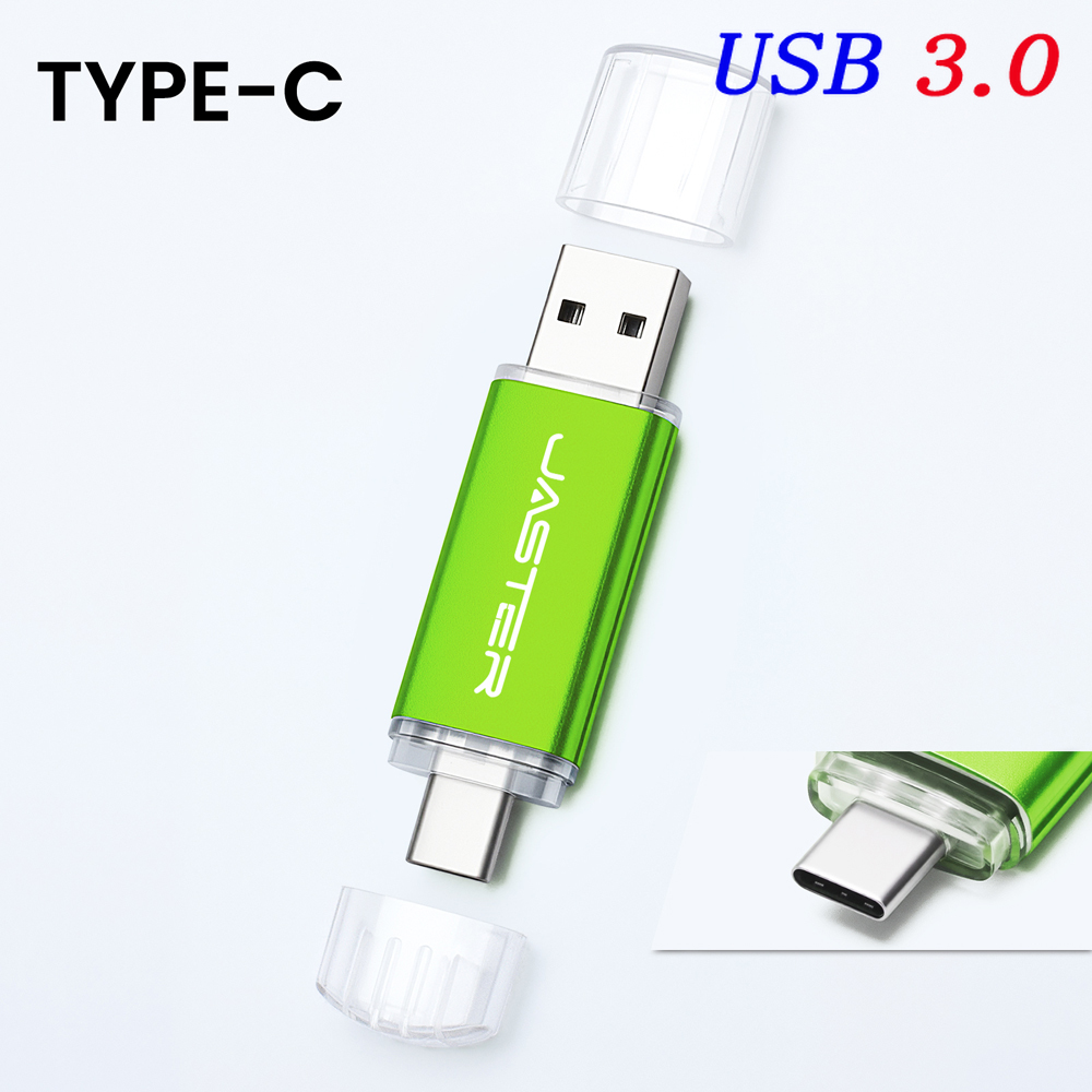 USB-C-Stock 128 GB Typ-C USB 3.0-Blitz-Laufwerk 64 GB Bunter USB3.0-Speicherstick Hochgeschwindigkeits-Stock 32 GB Blau verrotten Grün Schwarz: Grün / 4GB