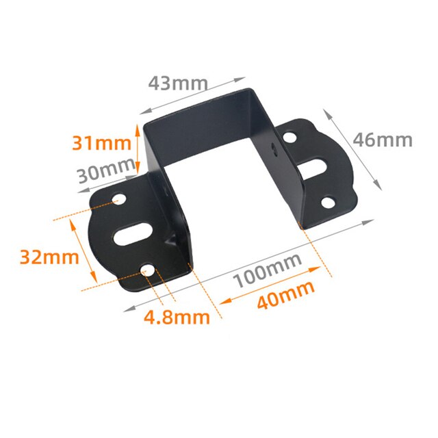 2pcs U Shaped Bed Corner Brackets Connecting Brace For Wood Furniture Fixing Connector Components Center Support Hardware: 40mm