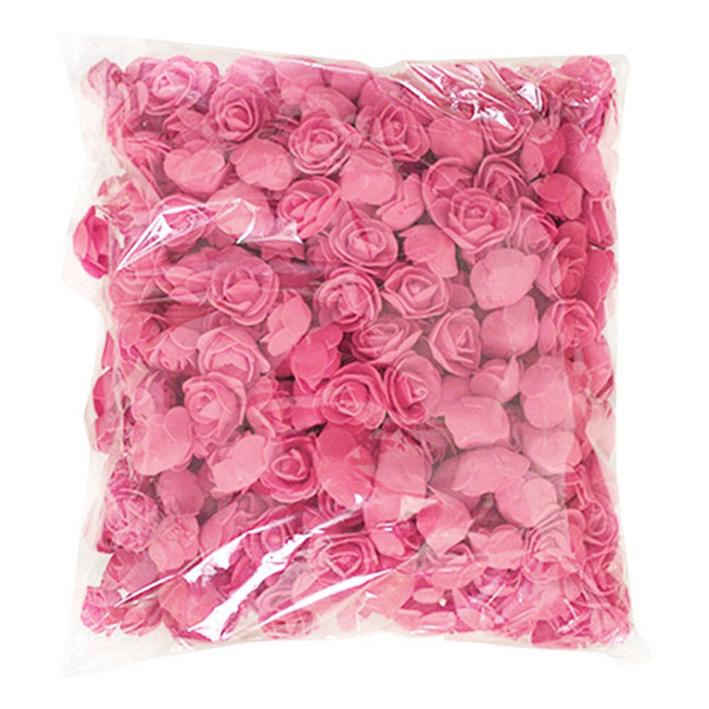 500 pièces/paquet fait à la main Rose fleur Simulation mousse PE décoratif fleur tête guirlande accessoires NOV99