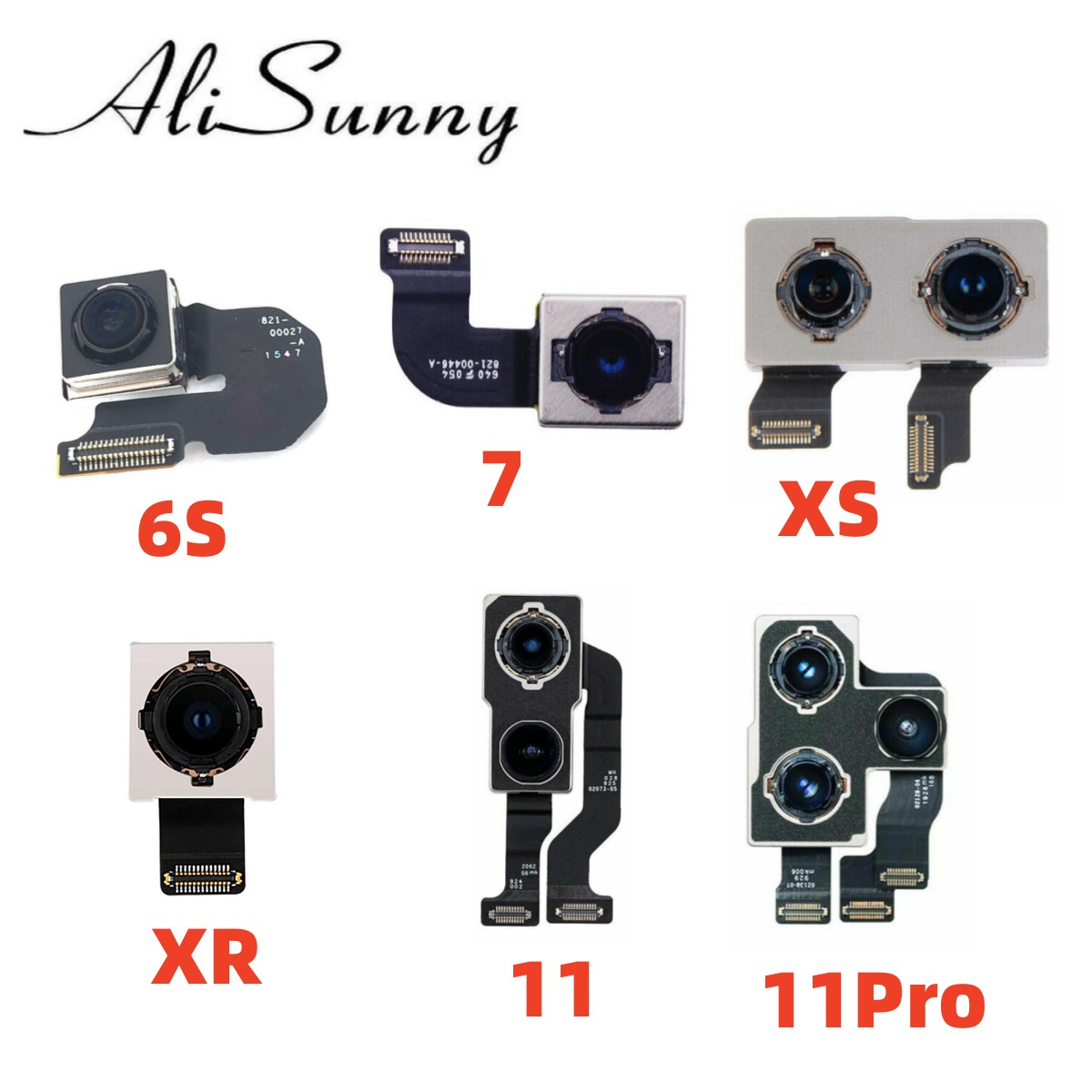 AliSunny 1 stks Terug Camera Flex Kabel voor iPhone X XS XR 11 Pro Max 7 8 6 6 S Plus Achteruitrijcamera Belangrijkste Grote Cam Vervangende Onderdelen