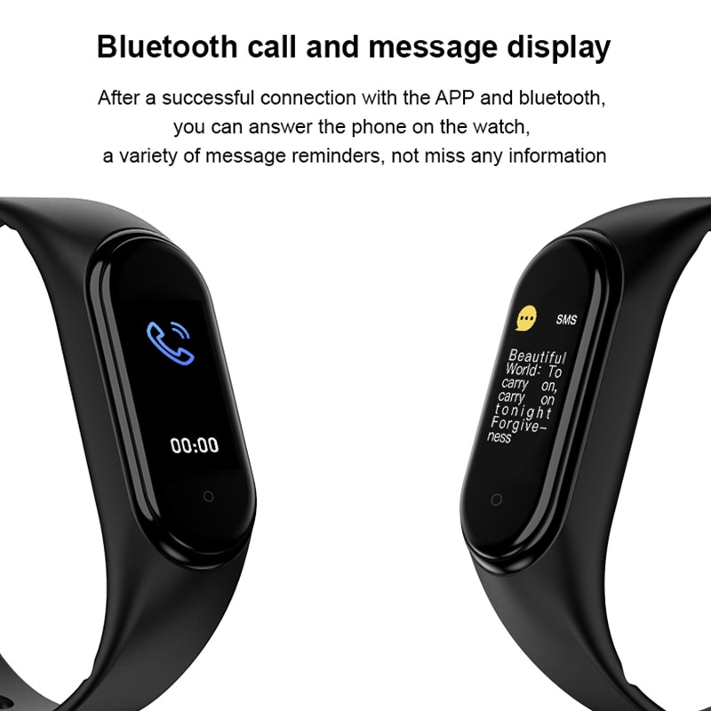 Svara telefon smart armband band klocka bästa fitness armband tracker smartband kvinnor män titta på armband smart armband