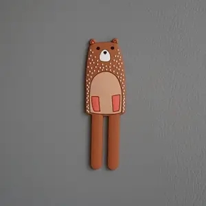 Animal Magnetic Hooks Multifunctional Removable Decorative Fridge Sticker Refrigerator Message Magnet Key Holder: bear