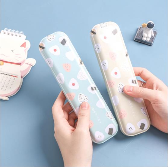 1Pcs Cartoon Koreaanse Kleine Metalen Etui Studenten Stationair Leuke Pennenbakje School Kantoorbenodigdheden