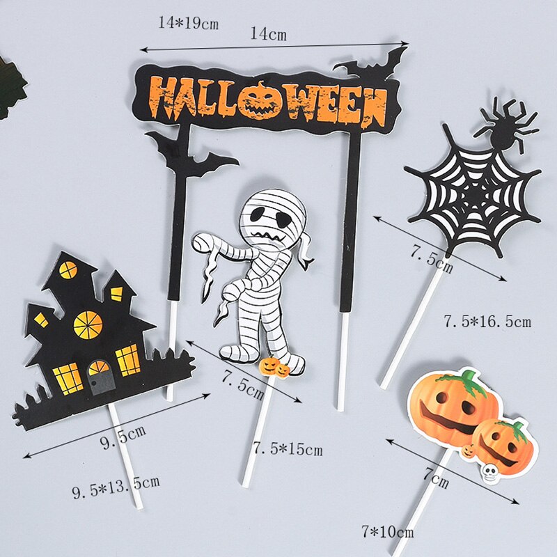 Decoración Para tarta de Halloween, signo de inserción, decoración para de Halloween, decoración para tarta, postre, calabaza