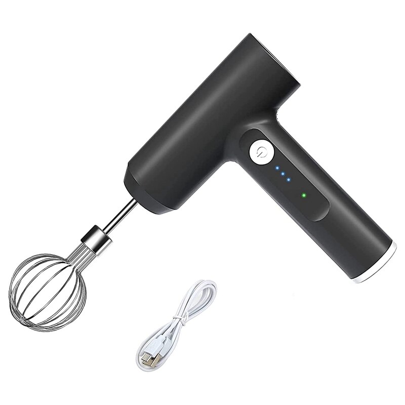 Hand Mixer Cordless Electric,Mixer Hand Mixer,USB Rechargeable,3 Speeds,Multifunctional Ends,For Baking Kitchen Kitchens