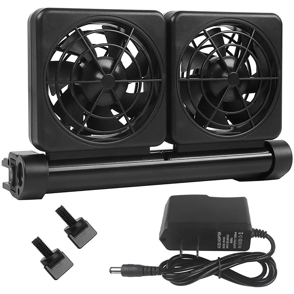 Aquarium Fish Tank Cooling Fan System Chiller Control Reduce Water Temperature 1/2/3/4 Fans Set Cooler Low Noise Chiller Fan