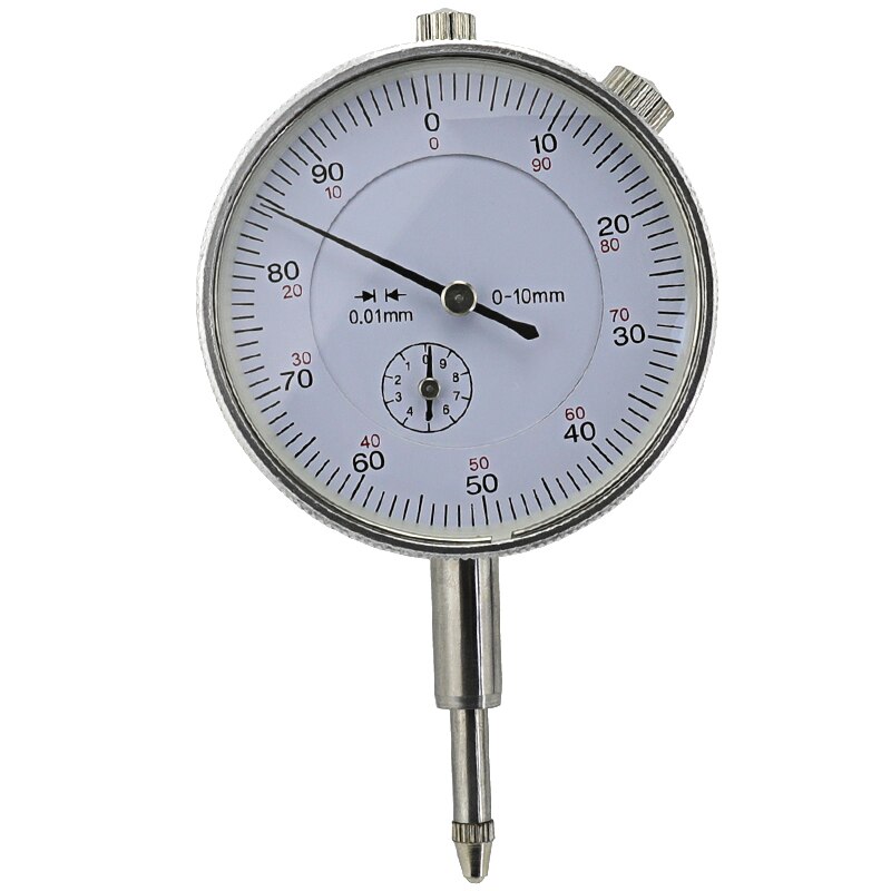 Indicador de Dial de 0,01mm, indicador de dial a prueba de golpes, herramienta de medición de 0-10mm, 0-25mm, 0-30mm, 0-50mm, micrómetro analógico: 0-10mm