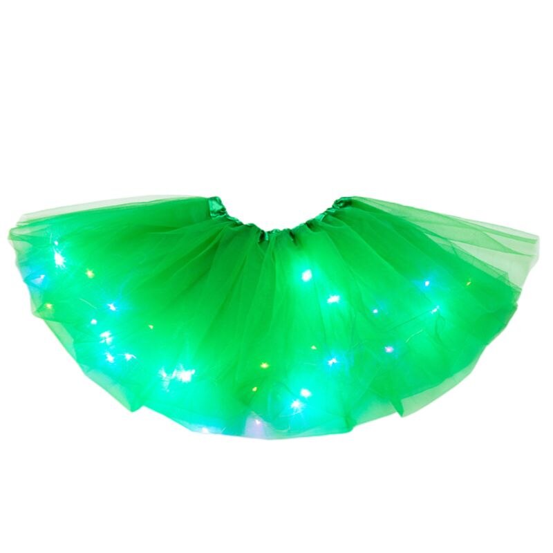 Kleine Meisjes Led Light Up Tutu Rok Neon Kleurrijke Lichtgevende Party Dance De Rok