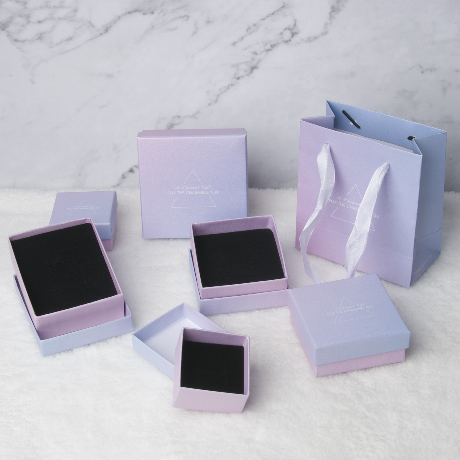 Joyero de papel, cajas de cartón para pulseras, anillos, de joyería, embalaje de exhibición, caja de embalaje de almacenamiento