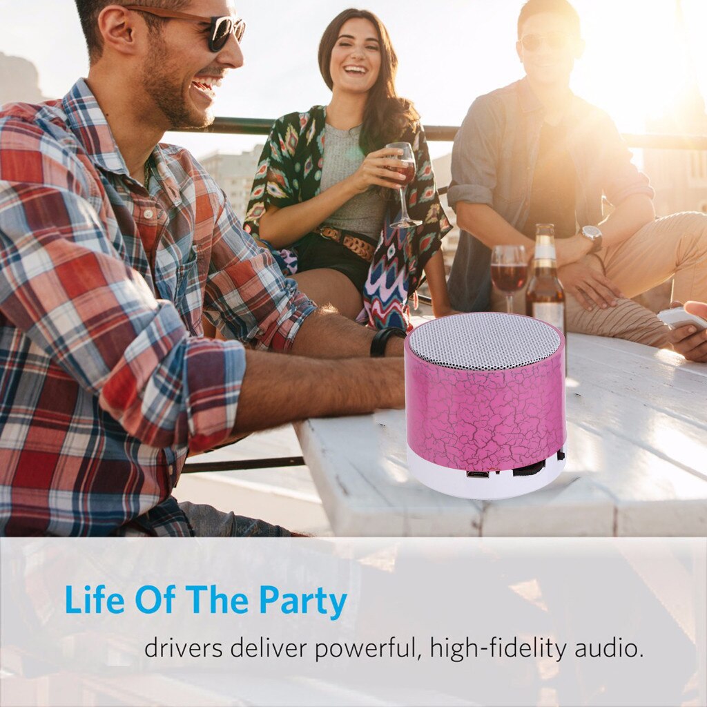 LED Portable Speakers Bluetooth Speaker Wirelwss Mnin Bass BT stereo Music Surround Speaker for Samsung Computer Phones 20J25