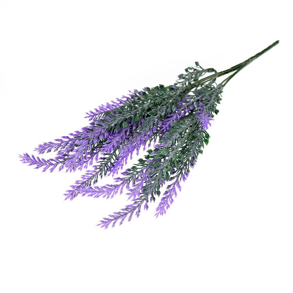 1 bunch/25branches plastic artificial flower plant lavender bouquet for wedding party home decoration DIY wreath scrapbook craft: Purple 
