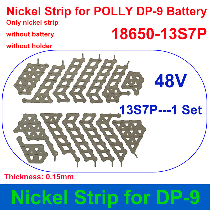 Nickel Strip For Polly DP Battery 36V 48V 52V 10S 13S 14S Thickness 0.15mm for DIY DP-6 DP-9 DP-2170-5C E-Bike Battery Pack: green