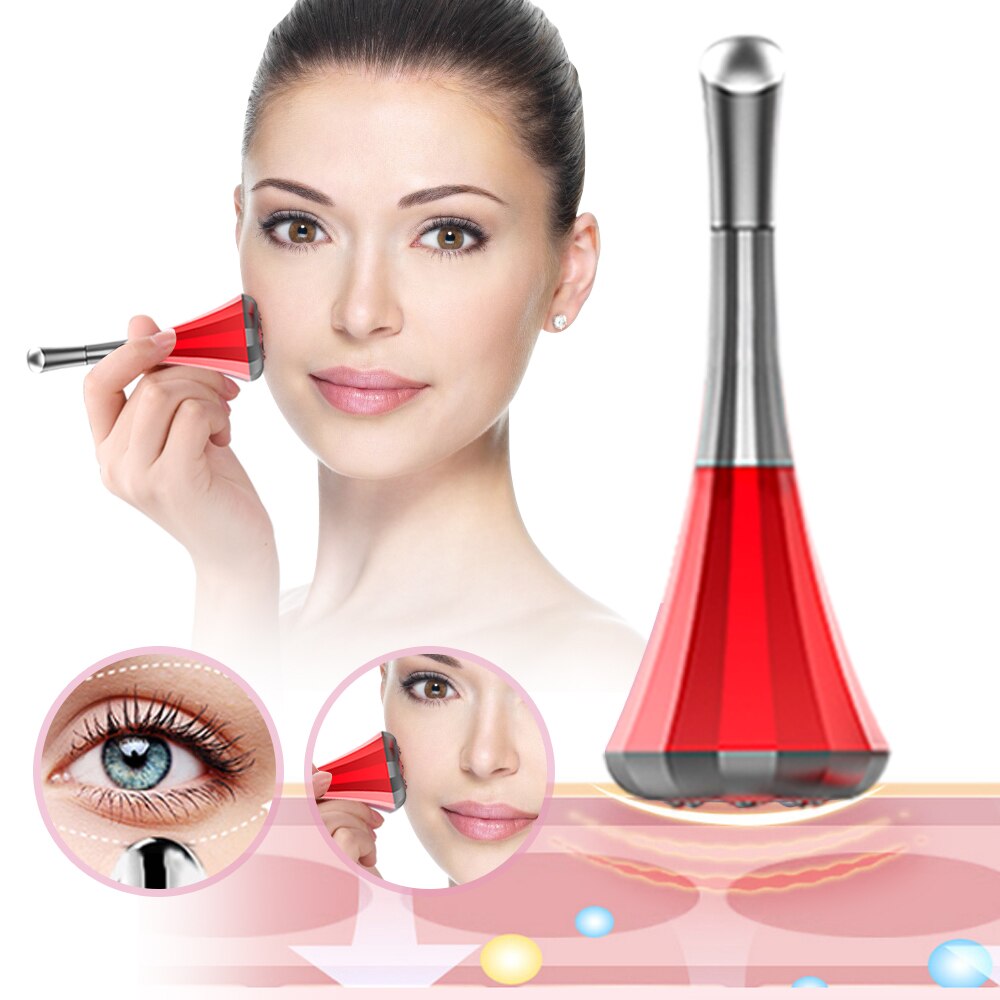 Microstroom Face Lift Machine Ijs Huid Verstevigende Vibrerende Anti Aging Gezicht Massager Eye Rimpel Verwijderen Gezicht Toning Apparaat V-#1