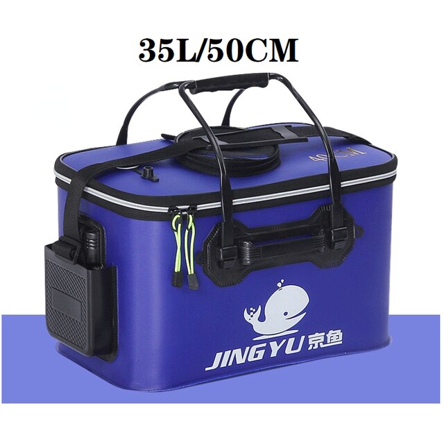 Seau pliant de grande capacité, 35l, de , 50cm, pour l&#39;extérieur, Camping, randonnée, sacs de pêche: 35L blue