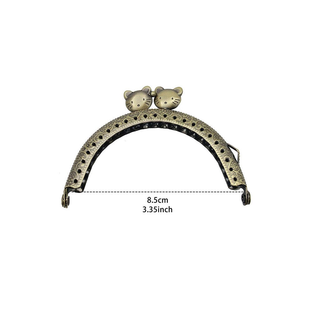 8.5Cm Metalen Portemonnee Frame Handvat Maken Kus Sluiting Lock Clutch Bag Portemonnee Handtas Accessoires Brons Tone Tassen onderdelen: A