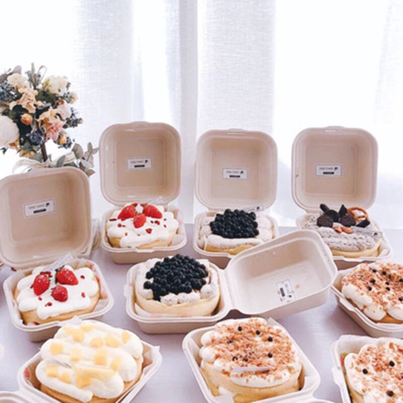 20pcs Disposable Bento Food Containers Baking Dessert Cake Bowl packaging Burger Snack Boxes Microwavable Home Portable Lunchbox