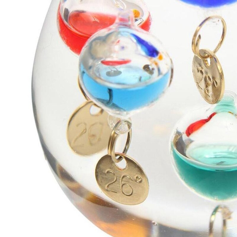 Galilei Thermometer Wasser Tropfen nasser Prognose Flasche Kreative Dekoration Geburtstag freundlicher Spielzeug