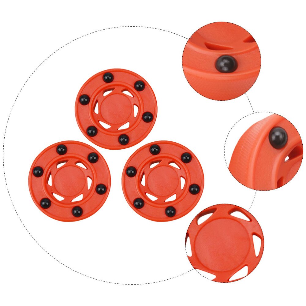 3pcs Roller Hockey Game Puck Training Puck Street Hockey Ball for Practicing