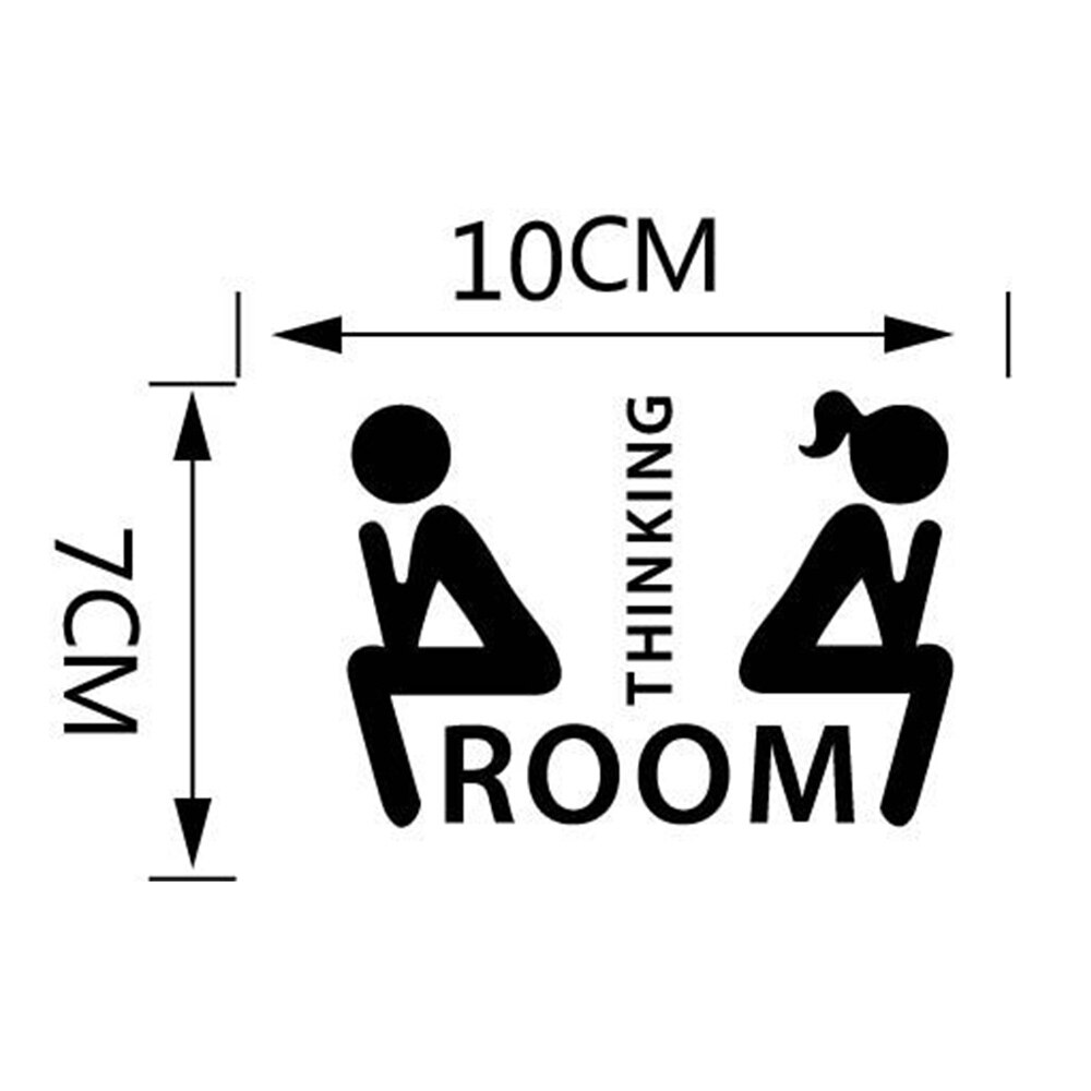 Porte Salle De Bain Et Toilettes Muursticker Franse Badkamer Wc Deur Sticker Mural Decals Vinyl Muursticker Home Decor: Thinking Room