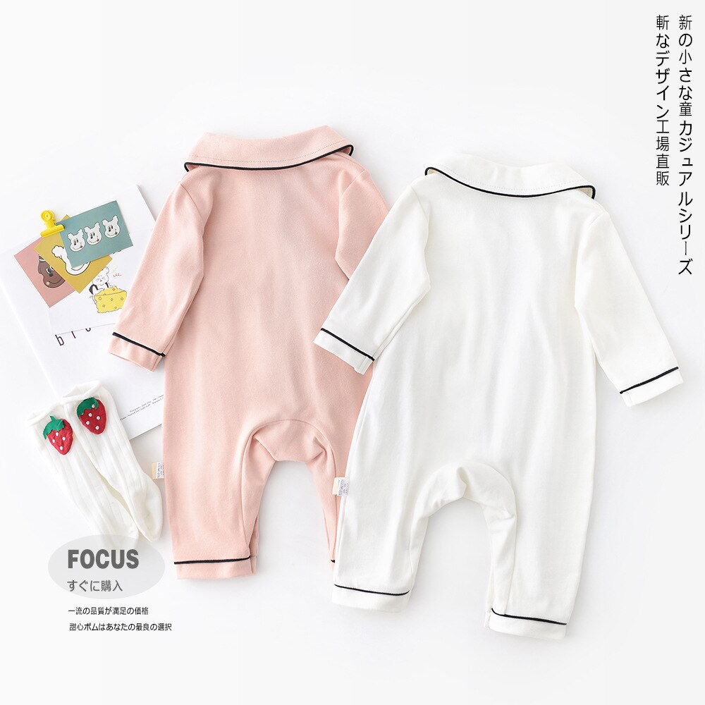 Primavera y otoño recién llegado estilo coreano de manga larga casual ropa de casa monos para niñas y niños lindos dulces
